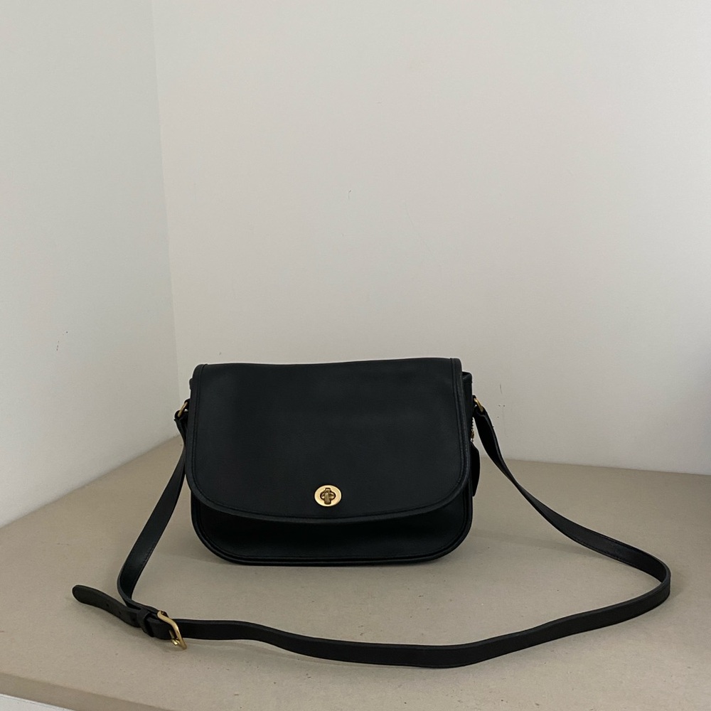 Coach Vintage Black Leather City Bag 9790